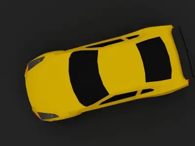 Low Poly Nissan GTR 2015 Sports Car Low-poly 3D model