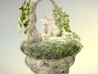 Floating Island Free 3D model