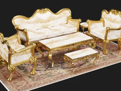 Ornamental Sofa 3D model