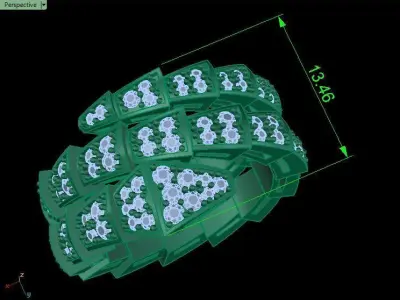 Snake ring Bul 3D print model