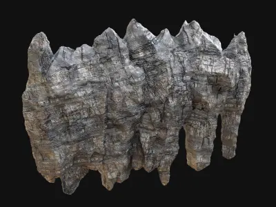 Cliff Rock Pack Free low-poly 3D model