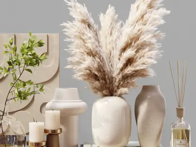 Decorative Set 220 Low-poly 3D model