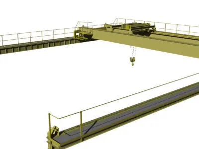 Industrial crane 3D model
