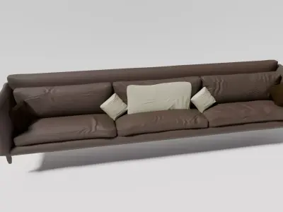 Couch 3D Model Free low-poly 3D model