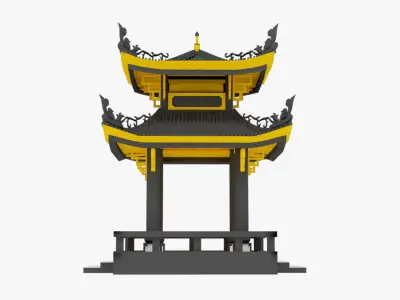 House low poly Low-poly 3D model