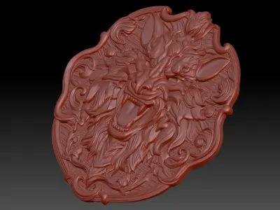The Wolf  Head 3D print model