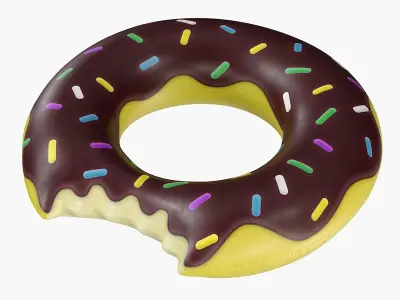 Donut Pool Float PBR 3D model