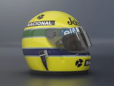 1985 Ayrton Senna Championschip Race Helmet  3D model
