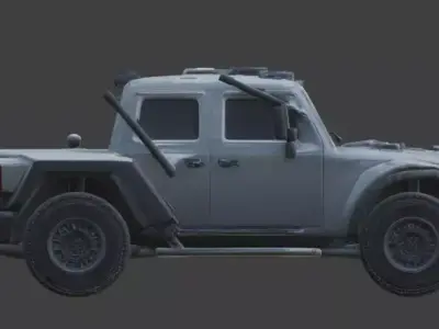 Cyberpunk Performance SUV 3D Model Low-poly 3D model