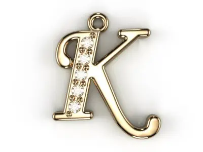 Pendiente  ABECEDARIO 3D print model