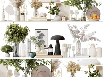 Decorative Set 251 Low-poly 3D model