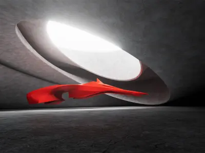 Round Room 73 Low-poly 3D model