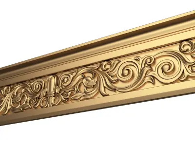 Cornice Decoration Molding 010 Low-poly 3D model
