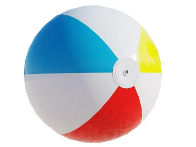 Beach Ball Low-poly 3D model