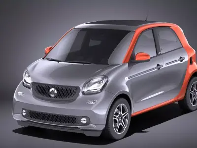 Smart Forfour 2016 VRAY 3D model