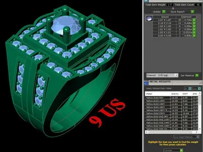 Luxury Men Rings Designs 4MR044 3D print model