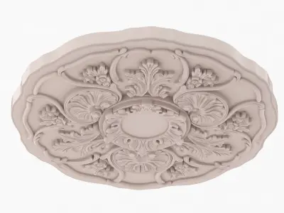 Classic Ceiling Medallion 04 3D model