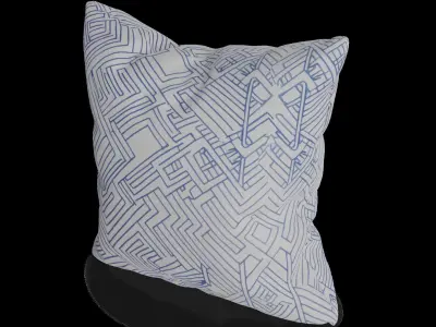 Home decorations Throw Pillow Low-poly 3D model