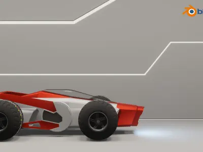 Racing Game Car 3D model