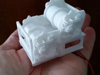 2-way winch for ship model prepared for 2 engines 3D print model