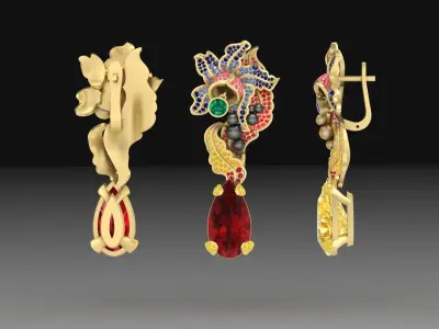 Rich Earrings 3D print model