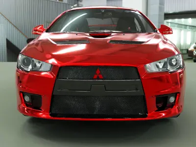 Mitsubishi Evo X JDM Style 3D model