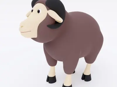 Sheep 3d model toy 3D model