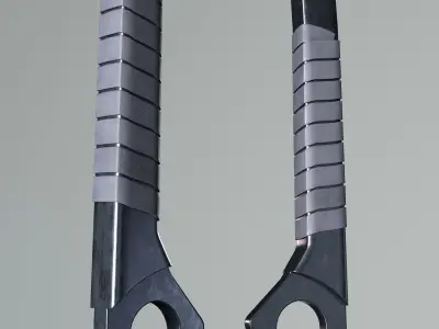 Cleaver Sword Low-Poly Gameready PBR model Low-poly 3D model