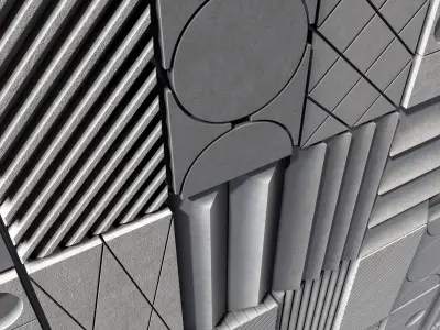 Stone wallcovering decor n1 3D model