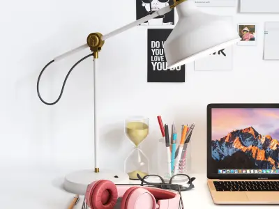 Decorative Set Workspace for Girls 3D model