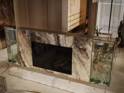 Luxury Villa Main Entrance Majlis Dining Kitchen Living MAX FBX 3D model