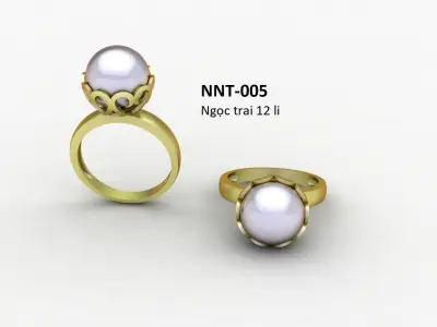 pearl ring Free 3D model