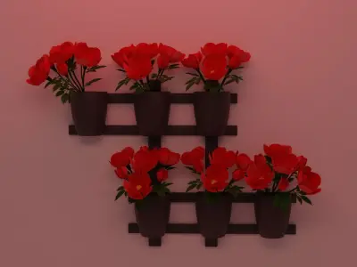  Wall Grow Top  Low-poly 3D model