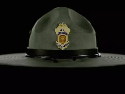 Realistic Trooper Hat 3D Model  For Tactical Games Low-poly 3D model