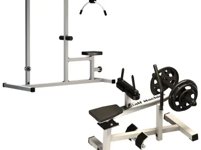  Gym Equipment Low-poly 3D model