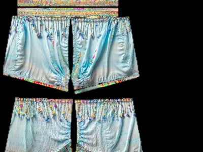 Boho Shorts PBR 4k Low-poly 3D model