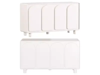 Living Room White Sideboard 3D model