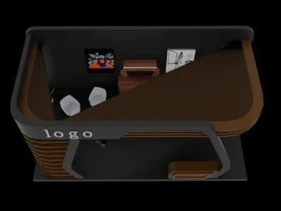 3D booth Free 3D model