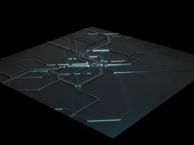 Futuristic Platform Free 3D model