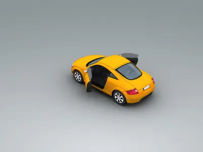 Audi TT  quattro Low-poly 3D model