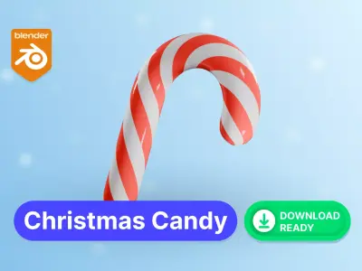 Christmas Candy Low-poly 3D model