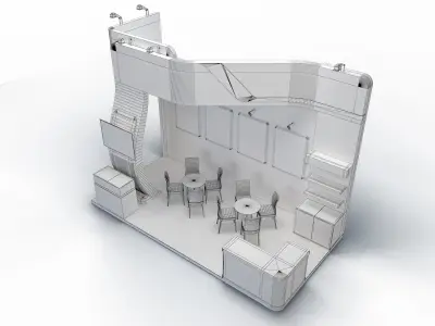 exhibition stand 18 sqm 3D model