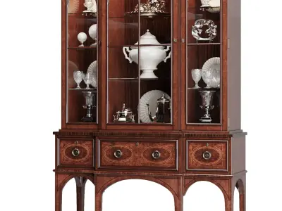 Century - Wellington Court Breakfront Display Cabinet 30H-423 3D model