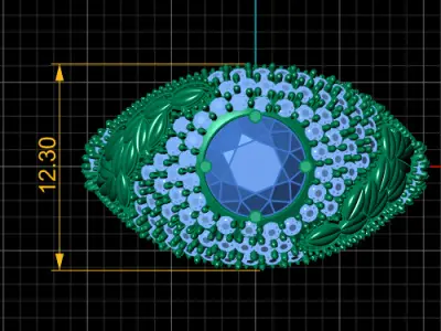 LUXURY HIP HOP RUBY RING 3D PRINTABLE MODEL 3D print model