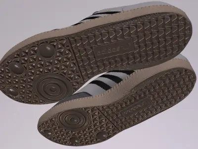 ADIDAS SAMBA SHOES PBR Low-poly 3D model