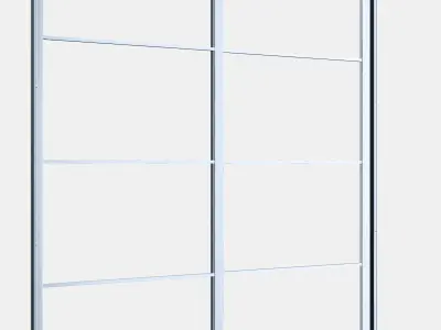 PAX Pair of sliding door frames w rail 4 Low-poly 3D model