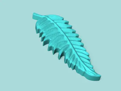 Serrated Fern Leaf - Silicone Mold Maker - Template 3D print model