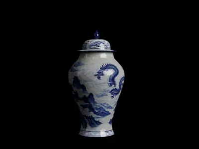 Chinese vase ceramic Free 3D model