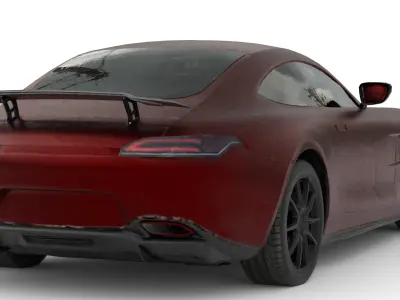 Mercedes Benz AMG Sports Car 3D Model Realistic High Detail  Low-poly 3D model