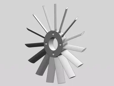 Paddle wheel 3D print model